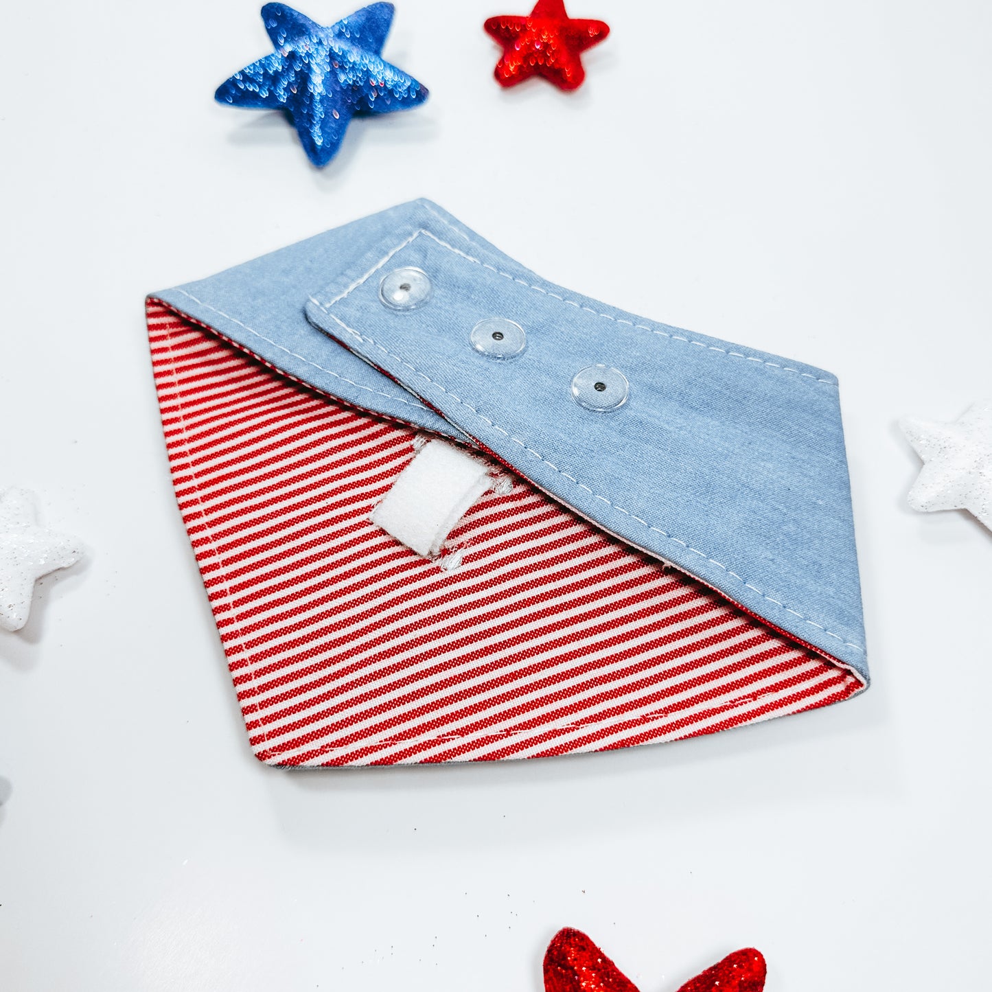 The “Red white and cutie” removable bow tie bandana