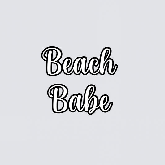“Beach babe” summer quote vinyl add on