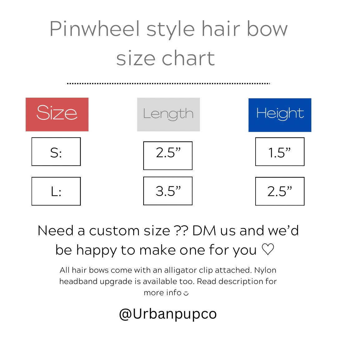 The “Fire cracker” pinwheel style hair bow