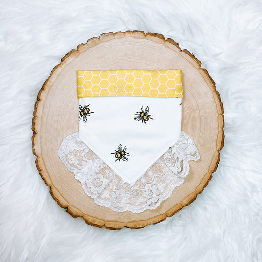 The “Bee Kind” bandana  w/ Lace ruffles